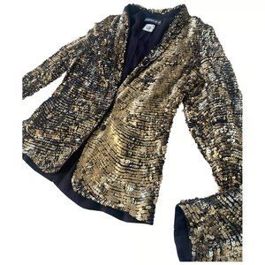 Antik Batik gold sequined blazer - size small